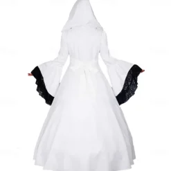 Gothic Medieval Ball Gown Floor Length Dress Prom Dress Juliet Sleeve Witch Witches Plus Size Tassel Fringe Ball Gown Square Neck Fancy Dress Women's All Celtic Royal Walpurgis Night Halloween