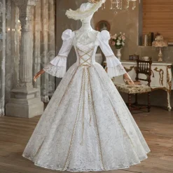 Gothic Rococo Victorian Dress Party Costume Prom Dress Princess Shakespeare Solid Color Ball Gown Fancy Dress Women's Royal Christmas Halloween Carnival Party Evening Party Masquerade Adults' Dress