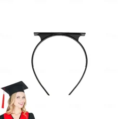 Graduation Cap Headband, Secures Your Graduation Cap and Hair Style Hat Accessories for Graduates, Students, Women
