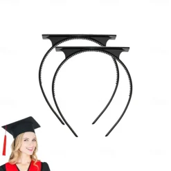 Graduation Cap Headband, Secures Your Graduation Cap and Hair Style Hat Accessories for Graduates, Students, Women