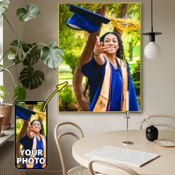 Graduation Custom Wall Art Canvas Classmate Prints and Poster - Personalized Portrait Poster Personalized Valentine Gift Custom Made