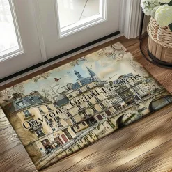 Graffiti Doormat Kitchen Mat Floor Mat Non-Slip Area Rug Oil Proof Rug Indoor Outdoor Mat Bedroom Decor Bathroom Mat Entrance Rug Eiffel Tower