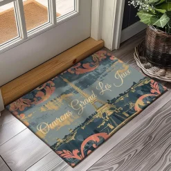 Graffiti Doormat Kitchen Mat Floor Mat Non-Slip Area Rug Oil Proof Rug Indoor Outdoor Mat Bedroom Decor Bathroom Mat Entrance Rug Eiffel Tower