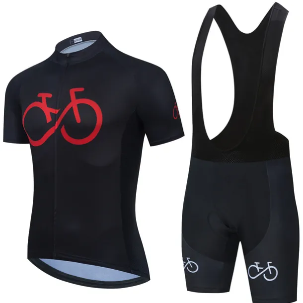 21Grams Men's Short Sleeve Cycling Jersey with Bib Shorts Summer Spandex Polyester Bike Clothing Suit 3D Pad Breathable Quick Dry Moisture Wicking Back Pocket Sports Red Black Yellow White