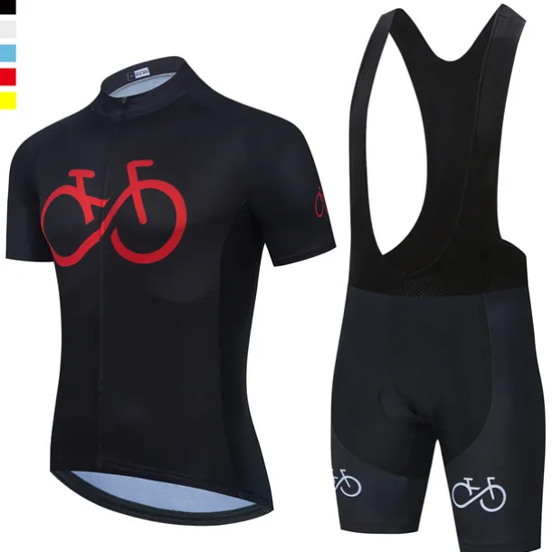 21Grams Men's Short Sleeve Cycling Jersey with Bib Shorts Summer Spandex Polyester Bike Clothing Suit 3D Pad Breathable Quick Dry Moisture Wicking Back Pocket Sports Red Black Yellow White