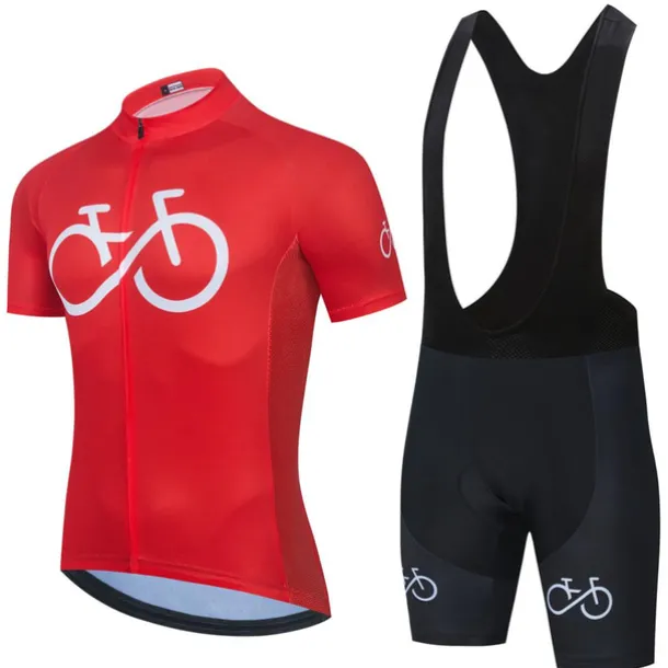 21Grams Men's Short Sleeve Cycling Jersey with Bib Shorts Summer Spandex Polyester Bike Clothing Suit 3D Pad Breathable Quick Dry Moisture Wicking Back Pocket Sports Red Black Yellow White