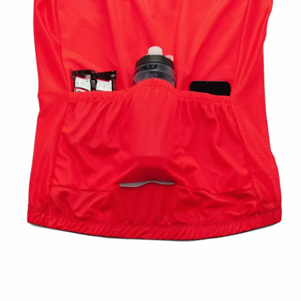 21Grams Men's Short Sleeve Cycling Jersey with Bib Shorts Summer Spandex Polyester Bike Clothing Suit 3D Pad Breathable Quick Dry Moisture Wicking Back Pocket Sports Red Black Yellow White