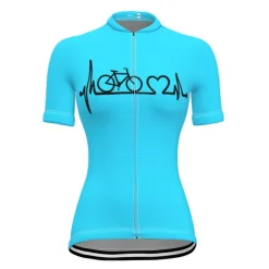 21Grams Racing Cycle Heartbeat Women's Cycling Jersey Summer Spandex Polyester Yellow Bike Tee Tshirt Jersey Top Mountain Bike MTB Road Bike Cycling Breathable Back Pocket Sports Clothing