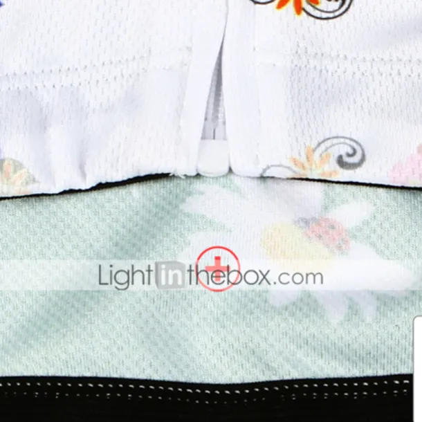 21Grams Women's Short Sleeve Cycling Jersey Summer Floral Botanical Funny Bike Jersey Breathable Anatomic Design Ultraviolet Resistant Quick Dry Back Pocket Sports Patterned Purple Green Mint Green