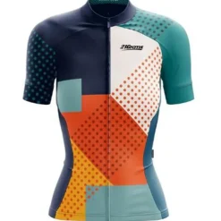 21Grams Women's Short Sleeve Cycling Jersey Spandex Polyester Funny Bike Jersey Top Mountain Bike MTB Road Bike Cycling UV Resistant Breathable Quick Dry Sports Blue+Orange Sky Blue+White Green
