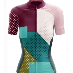 21Grams Women's Short Sleeve Cycling Jersey Spandex Polyester Funny Bike Jersey Top Mountain Bike MTB Road Bike Cycling UV Resistant Breathable Quick Dry Sports Blue+Orange Sky Blue+White Green