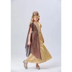 Greek Goddess Halloween Cosplay Costume Robe Carnival Costume Vintage Inspired Kid's Girls' Carnival Masquerade Party Masquerade Easy Halloween Costumes Dress Up