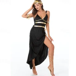 Greek Goddess Halloween Dress Cosplay Costume Carnival Costume Vintage Inspired Adults' Women's Carnival Masquerade Party Masquerade Easy Halloween Costumes Dress Up