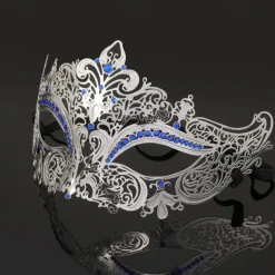 Greek Goddess Roman Halloween Mask Venetian Mask Columbina Carnival Mask Metal Finish Sexy Costume Half Face Adults' Women's Halloween Carnival Mardi Gras Party Masquerade Carnival of Venice Easy