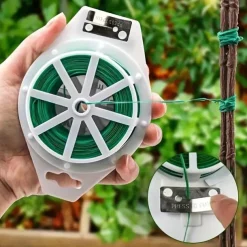Green Cable Ties With Cutter, Garden Plant Ties Reusable, Green Twist Ties For Plants Gardening Tomatoes Tie Garden Ties For Plants,Garden Twist Ties Flowers Climbing