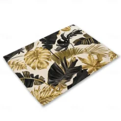 Green Placemats Heat Resistant Farmhouse Table Place Mat Stain Resistant Placemat, Placemat for Wedding Kitchen Dining Table Decoration Indoor Outdoor