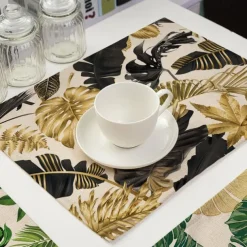 Green Placemats Heat Resistant Farmhouse Table Place Mat Stain Resistant Placemat, Placemat for Wedding Kitchen Dining Table Decoration Indoor Outdoor