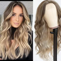 Green Wigs Long Straight Synthetic Wig Irish Green Heat Resistant No Lace Front Wigs with Baby Hair Glueless Peluca for St Patricks Cosplay Party for Fashion Women 22 Inch Halloween Wigs