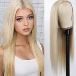 Green Wigs Long Straight Synthetic Wig Irish Green Heat Resistant No Lace Front Wigs with Baby Hair Glueless Peluca for St Patricks Cosplay Party for Fashion Women 22 Inch Halloween Wigs