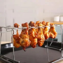 Grill Rack, Stainless Steel Rack Chicken Leg For Oven, Barbecue Tools, Kitchen Supplies