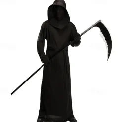 Grim Reaper Cape Cosplay Costume Cloak Adults' Men's Scary Costume Performance Halloween Masquerade Carnival Masquerade Mardi Gras Easy Carnival Costume