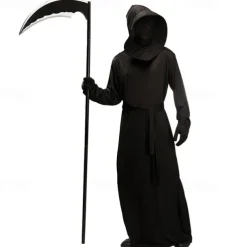 Grim Reaper Cape Cosplay Costume Cloak Adults' Men's Scary Costume Performance Halloween Masquerade Carnival Masquerade Mardi Gras Easy Carnival Costume