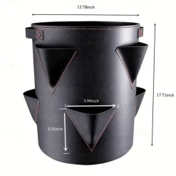 Grow Bags, Strawberry Planter Bags With Handles, 5/7/10 Gallon Heavy Duty Non-woven Fabric Plant Pots For Tomato,Carrot, Onion, Fruits, Flower And Vegetables, Garden Supplies