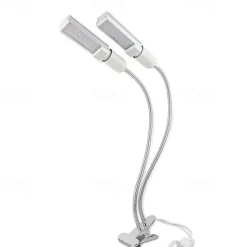 Grow Light for Indoor Plants LED Plant Growing Light LED Plant Grow Light Sunlike Full Spectrum 45W E27 Dual Head Flexible Gooseneck for Greenhouse flower Phyto lamp
