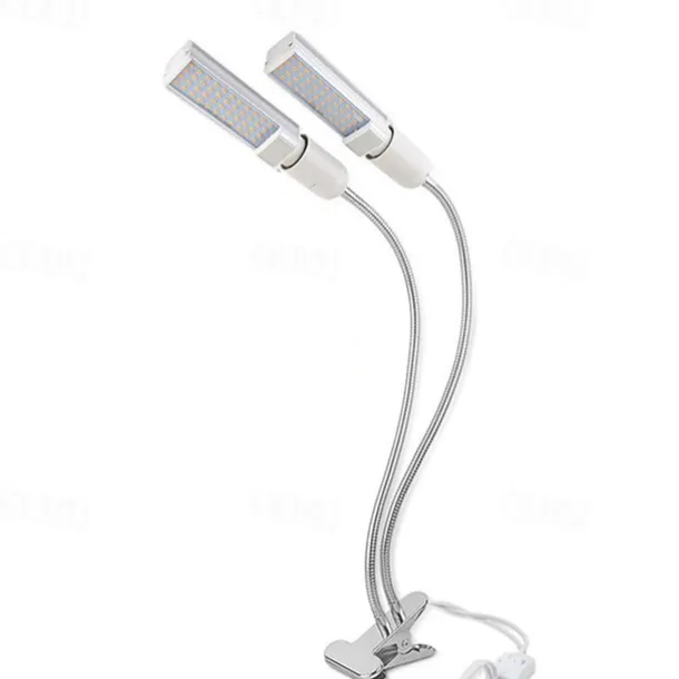 Grow Light for Indoor Plants LED Plant Growing Light LED Plant Grow Light Sunlike Full Spectrum 45W E27 Dual Head Flexible Gooseneck for Greenhouse flower Phyto lamp