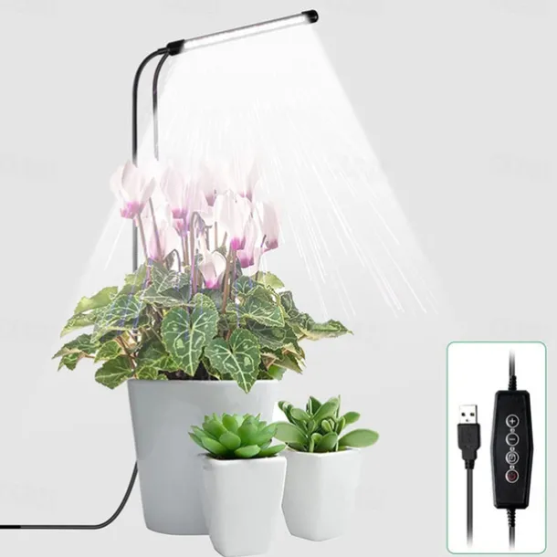 Grow Light USB Phytolamp for Plants Full Spectrum Dimmable 4/8/12H Timer Fitolamp Lights Home Flower Seedling Clip Phyto Lamp