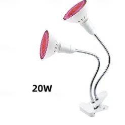 Grow Lights for Indoor Plants Full Spectrum Clip-on Gooseneck Grow Light 10W/20W Power Plant Light with Optical Lens for High PPFD