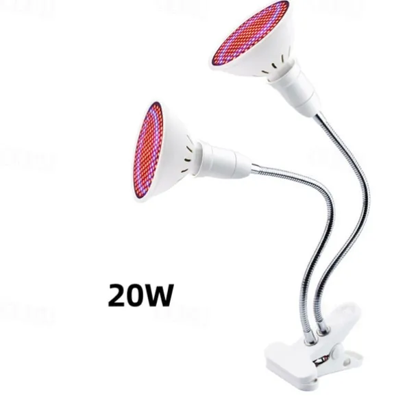 Grow Lights for Indoor Plants Full Spectrum Clip-on Gooseneck Grow Light 10W/20W Power Plant Light with Optical Lens for High PPFD