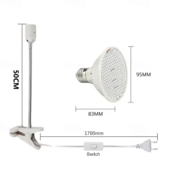 Grow Lights for Indoor Plants Full Spectrum Clip-on Gooseneck Grow Light 10W/20W Power Plant Light with Optical Lens for High PPFD