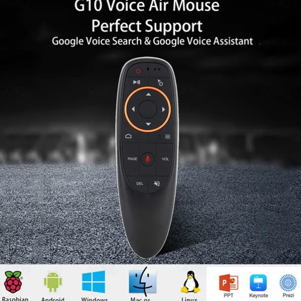 G10s Fly Air Mouse Wireless 2.4GHz Mini Gyro Remote Control For Android Tv Box With Voice Control For Gyro Sensing Game