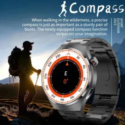 GT4 Pro Smart Watch 1.54“ AMOLED HD Screen Sport Bluetooth Call NFC Compass GPS Men Women Business Waterproof Smartwatch Activity Tracker Compatible with Android iOS