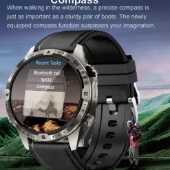 GT45 Smart Watch Men Bluetooth Call Outdoor Sports Voice Assistant Compass Health Monitoring Fitness Tracker Smartwatch