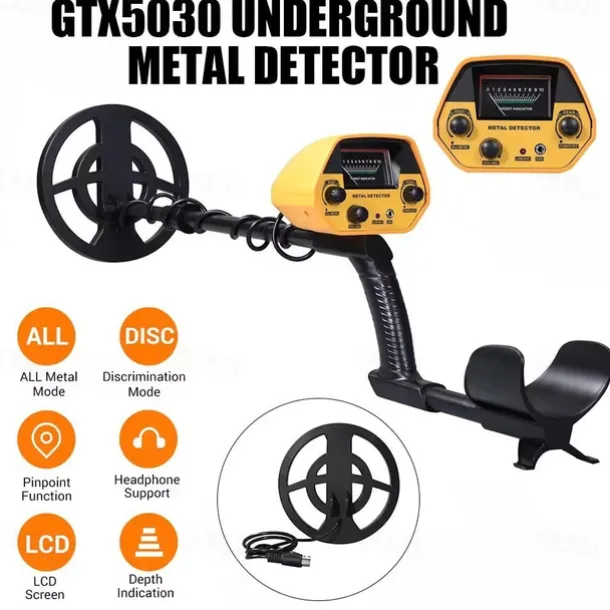 GTX5030 High-Accuracy Underground Metal Detector Metal Finder Gold Detector Treasure Hunter Gold Digger for Adults and Kids