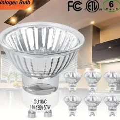 GU10 Halogen Bulb 35W 50W MR16 GU10 Base 220V Light Bulb Halogen Flood Light Bulbs Simulated Flame Lamp