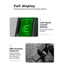 Guitar Tuner Digital Clip-On Tone Tuner for Electric Urikri Bass Violin Universal 360 Degree Rotatable Sensitive Built-in Batter