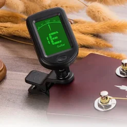 Guitar Tuner Digital Clip-On Tone Tuner for Electric Urikri Bass Violin Universal 360 Degree Rotatable Sensitive Built-in Batter