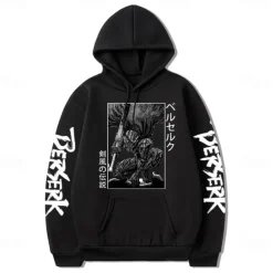 Guts Hoodie Print Front Pocket Graphic For Couple's Men's Women's Adults' Hot Stamping