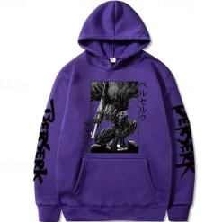 Guts Hoodie Print Front Pocket Graphic For Couple's Men's Women's Adults' Hot Stamping