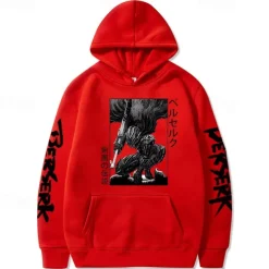 Guts Hoodie Print Front Pocket Graphic For Couple's Men's Women's Adults' Hot Stamping