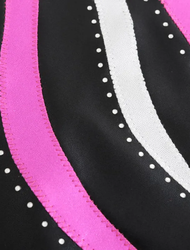 Gymnastics Leotards Women's Girls' Bodysuit Leotard Spandex High Elasticity Breathable Handmade Sparkly Long Sleeve Training Competition Dance Rhythmic Gymnastics Artistic Gymnastics Blue Sky Blue