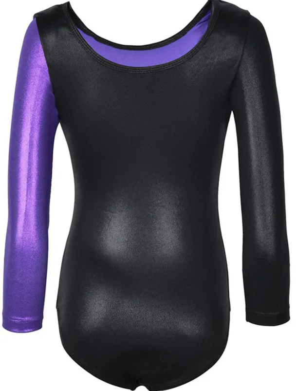 Gymnastics Leotards Women's Girls' Bodysuit Leotard Spandex High Elasticity Breathable Handmade Sparkly Long Sleeve Training Competition Dance Rhythmic Gymnastics Artistic Gymnastics Blue Sky Blue