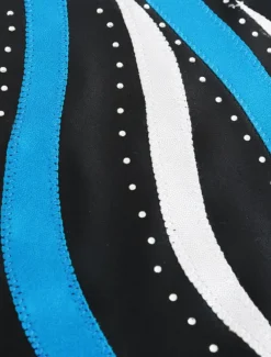 Gymnastics Leotards Women's Girls' Bodysuit Leotard Spandex High Elasticity Breathable Handmade Sparkly Long Sleeve Training Competition Dance Rhythmic Gymnastics Artistic Gymnastics Blue Sky Blue