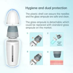 H24 Derma Stamp Adjustable 0.25mm-1.5mm Microneedling Liquid Serum Applicator For Acne Scars Skin Improvement