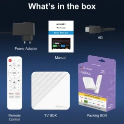 H96 Max H313 Android 14 4K Smart TV Box HD Original Cheapest Android 14 ATV Version Bluetooth Voice Remote WIFI 6 60fps Set Top Box