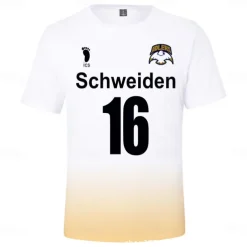 Haikyuu T-shirt Cartoon Back To School Print Harajuku Graphic Kawaii For Couple's Men's Women's Adults' Masquerade Back To School 3D Print Casual Daily Activewear