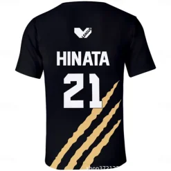 Haikyuu T-shirt Cartoon Back To School Print Harajuku Graphic Kawaii For Couple's Men's Women's Adults' Masquerade Back To School 3D Print Casual Daily Activewear